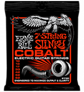 ERNIE BALL 2730 Skinny Top Heavy Bottom Slinky Cobalt 7-String Electric Guitar Strings - 10-62 Gauge