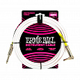 ERNIE BALL 6400 Ernie Ball 15ft PVC Straight Angle Inst Cable White