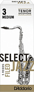 D'ADDARIO WOODWINDS RSF05TSX3M Select Jazz Filed Tenor Saxophone Reeds, 3M, 5 BX , 3, .